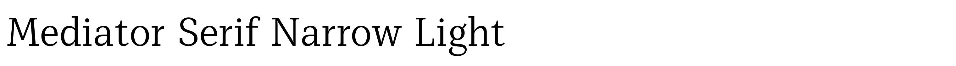 Mediator Serif Narrow Light